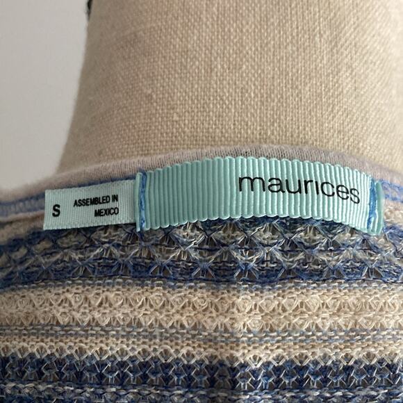 Maurice’s women’s short sleeve stretchy tee size small southwestern Boho knit - Picture 7 of 9